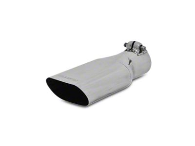 Flowmaster Angle Cut Oval Exhaust Tip; 4.25-Inch x 2.25-Inch ; Polished (Fits 2.50-Inch Tailpipe)