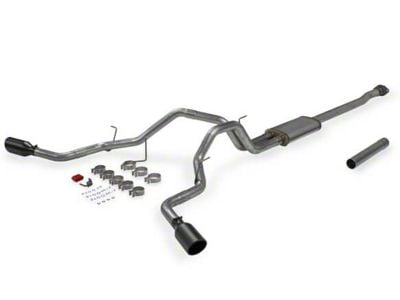 Flowmaster FlowFX Dual Exhaust System with Black Tips; Side Exit (09-10 4.6L F-150)