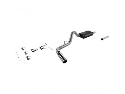 Flowmaster Force II Single Exhaust System with Polished Tip; Rear Exit (00-03 4.7L Dakota)