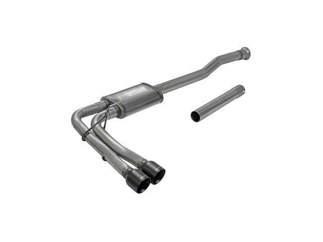 Flowmaster FlowFX Dual Exhaust System with Black Tips; Middle Side Exit (21-24 5.0L F-150, Excluding Tremor)