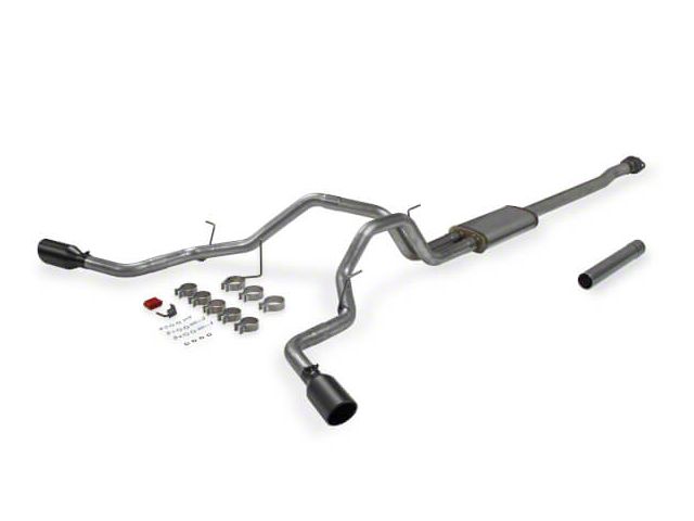Flowmaster FlowFX Dual Exhaust System with Black Tips; Side Exit (11-14 5.0L F-150)