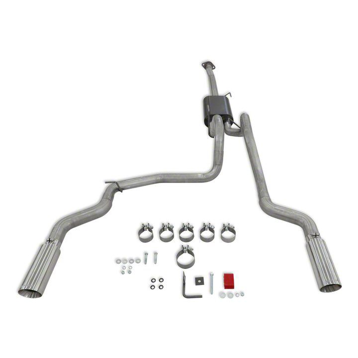 thumbnail image 2 of 2.5" Dual Exhaust Kit W/ Flowmaster Super 44 Mufflers & Slash Tips For F-150 15-20 2 of 6