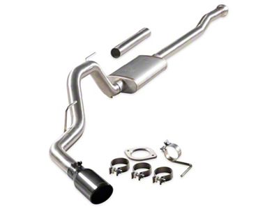 Flowmaster Signature Series Single Exhaust System with Black Chrome Tip; Side Exit (21-25 5.0L F-150 w/o Factory Dual Exhaust)