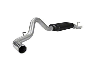 Flowmaster American Thunder Single Exhaust System with Polished Tip; Side Exit (01-06 6.0L Sierra 2500 HD)