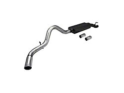 Flowmaster American Thunder Single Exhaust System with Polished Tip; Side Exit (01-06 6.0L Sierra 2500 HD)