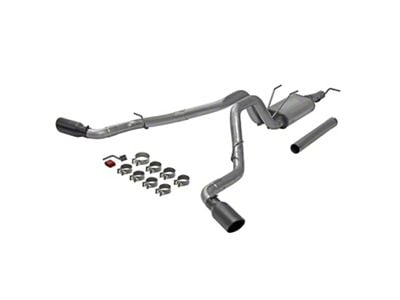 Flowmaster FlowFX Dual Exhaust System with Black Tips; Side Exit (17-22 6.2L F-350 Super Duty)