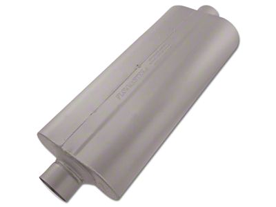 Flowmaster 70 Series Center/Center Oval Muffler; 3-Inch Inlet/3-Inch Outlet (Universal; Some Adaptation May Be Required)