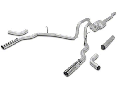 Flowmaster American Thunder Aluminized Steel Dual Exhaust System; Side/Rear Exit (04-08 4.6L F-150)