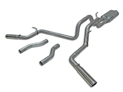 Flowmaster American Thunder Aluminized Steel Dual Exhaust System; Side/Rear Exit (02-05 5.9L RAM 1500)