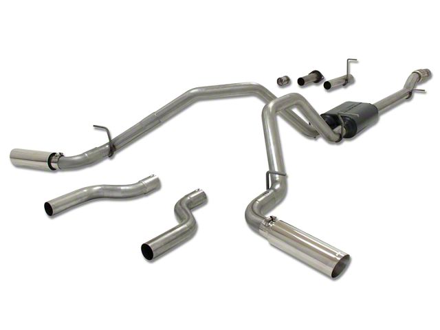 Flowmaster American Thunder Dual Exhaust System; Side/Rear Exit (07-13 5.3L Sierra 1500)