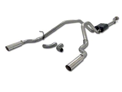 Flowmaster American Thunder Dual Exhaust System; Side/Rear Exit (14-18 4.3L Silverado 1500)