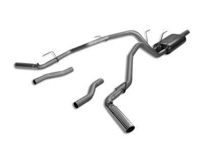 Flowmaster American Thunder Dual Exhaust System with Polished Tips; Side/Rear Exit (09-18 5.7L RAM 1500 w/ Factory Single Exhaust)