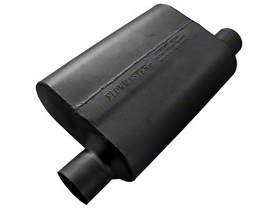 Flowmaster 40 Series Delta Flow Offset/Offset Oval Muffler; 2.50-Inch Inlet/2.50-Inch Outlet (Universal; Some Adaptation May Be Required)