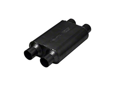 Flowmaster 40 Series Dual In/Dual Out Oval Muffler; 2.50-Inch Inlet/2.50-Inch Outlet (Universal; Some Adaptation May Be Required)