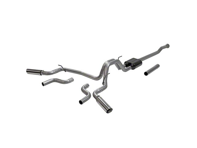 Flowmaster American Thunder Dual Exhaust System; Side/Rear Exit (21-24 3.5L EcoBoost F-150, Excluding Raptor & Tremor)