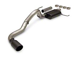 Flowmaster American Thunder Single Exhaust System with Black Tip; Side Exit (21-25 3.5L PowerBoost F-150)