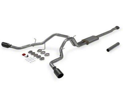 Flowmaster FlowFX Dual Exhaust System with Black Tips; Side Exit (09-10 5.4L F-150)