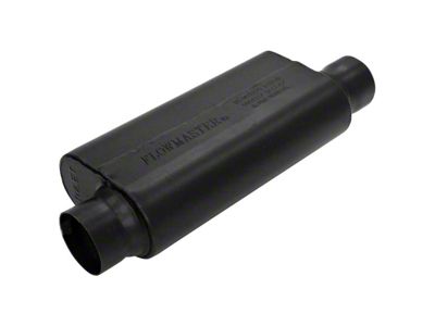 Flowmaster Resonator Muffler Offset/Offset; 2.50-Inch Inlet/2.50-Inch Outlet; 409 Stainless (Universal; Some Adaptation May Be Required)