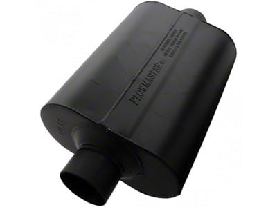 Flowmaster Super 40 Series Center/Center Oval Muffler; 3-Inch Inlet/3-Inch Outlet (Universal; Some Adaptation May Be Required)