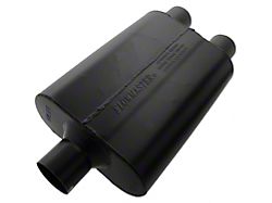 Flowmaster Super 44 Series; Center/Dual Out Oval Muffler; 2.50-Inch Inlet/2.50-Inch Outlet (Universal; Some Adaptation May Be Required)