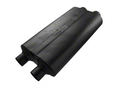 Flowmaster 50 Series Big Block Dual In/Dual Out Oval Muffler; 3-Inch / 2.50-Inch (Universal; Some Adaptation May Be Required)