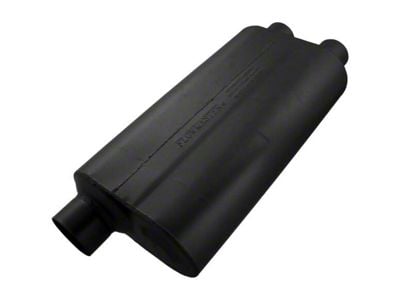 Flowmaster 50 Series HD Offset/Dual Out Oval Muffler; 3-Inch / 2.50-Inch (Universal; Some Adaptation May Be Required)