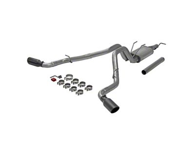 Flowmaster FlowFX Dual Exhaust System with Black Tips; Side Exit (20-22 7.3L F-350 Super Duty)