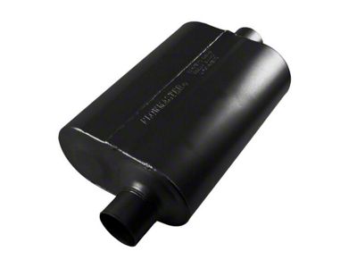 Flowmaster Super 40 Series Offset/Center Oval Muffler; 2.50-Inch (Universal; Some Adaptation May Be Required)