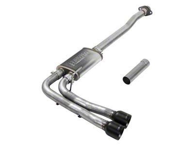 Flowmaster FlowFX Dual Exhaust System with Black Tips; Middle Side Exit (15-17 3.5L V6 F-150)
