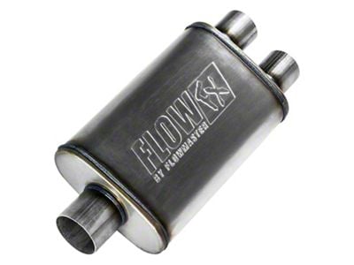 Flowmaster FlowFX Offset/Dual Oval Muffler; 3-Inch Inlet/2.50-Inch Outlet (Universal; Some Adaptation May Be Required)