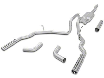 Flowmaster Force II Aluminized Steel Dual Exhaust System; Side/Rear Exit (04-08 4.6L F-150)