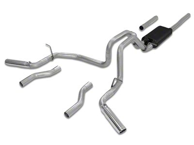 Flowmaster Force II Dual Exhaust System; Side/Rear Exit (07-13 5.3L Sierra 1500)