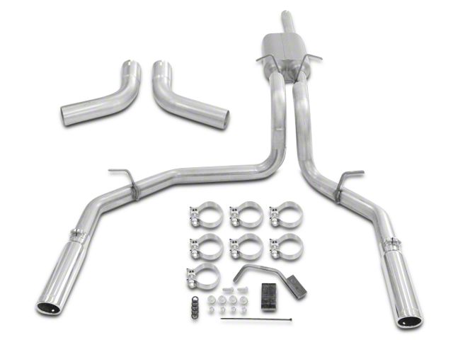 Flowmaster Force II Stainless Steel Dual Exhaust System; Side/Rear Exit (98-03 4.6L F-150)