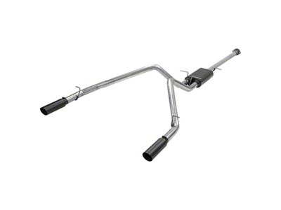 Flowmaster American Thunder Dual Exhaust System with Black Tips; Rear Exit (19-24 5.7L RAM 1500 w/ Factory Dual Exhaust)