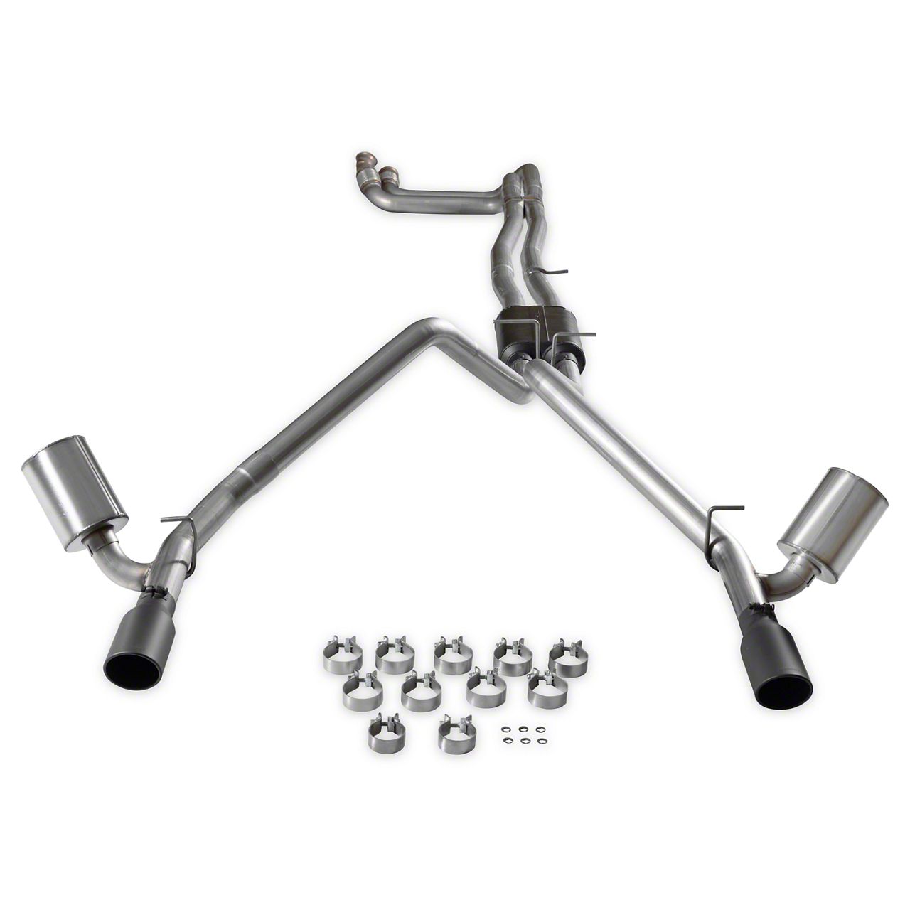 thumbnail image 2 of Dodge Ram 1500 2.5" Dual Exhaust Kit With Flowmaster Super 10 Muffler & Slash Tips (94-03) 2 of 6