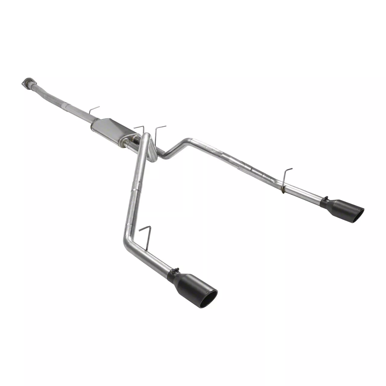 Flowmaster RAM 1500 FlowFX Dual Exhaust System with Black Tips; Rear