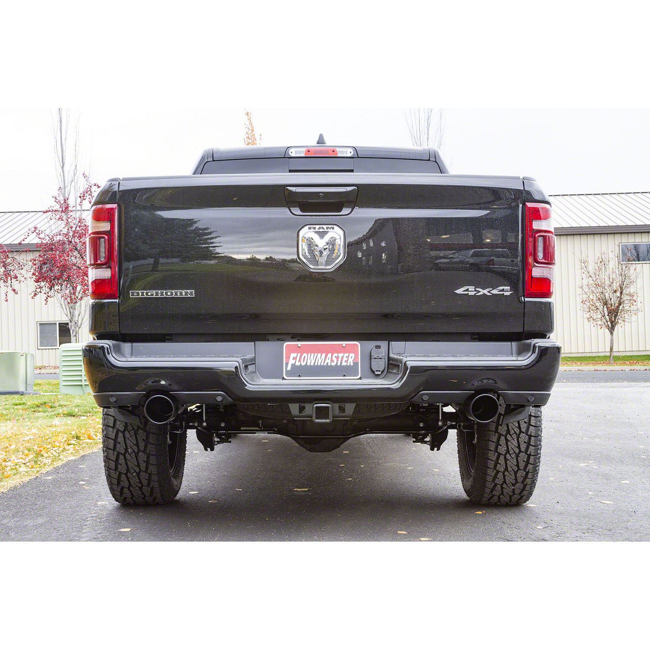 Flowmaster RAM 1500 FlowFX Dual Exhaust System with Black Tips; Rear