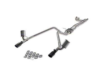 Flowmaster Signature Series Dual Exhaust System with Black Chrome Tips; Rear Exit (2025 3.0L RAM 1500, Excluding Limited & RHO)