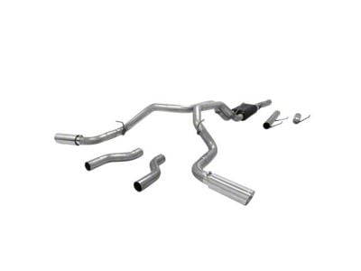 Flowmaster American Thunder Dual Exhaust System with Polished Tips; Side/Rear Exit (14-24 6.4L RAM 2500 Crew Cab w/o Air Ride)