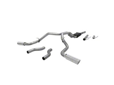 Flowmaster American Thunder Dual Exhaust System with Polished Tips; Side/Rear Exit (14-24 6.4L RAM 2500 Crew Cab w/o Air Ride)