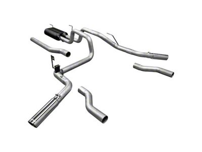 Flowmaster American Thunder Exhaust System with Polished Tips; Side/Rear Exit (03-08 5.7L RAM 2500)