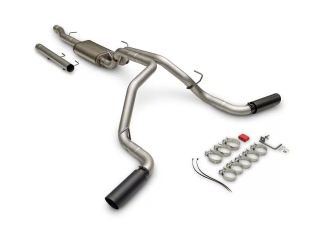 Flowmaster FlowFX Dual Exhaust System with Black Tips; Side Exit (14-24 6.4L RAM 2500)