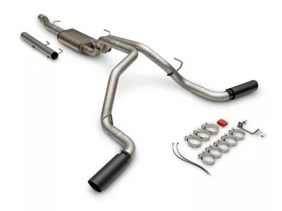 Flowmaster FlowFX Dual Exhaust System with Black Tips; Side Exit (14-23 6.4L RAM 2500)