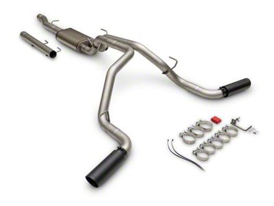 Flowmaster FlowFX Dual Exhaust System with Black Tips; Side Exit (14-24 6.4L RAM 3500)