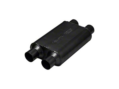 Flowmaster 40 Series Dual In/Dual Out Oval Muffler; 2.50-Inch Inlet/2.50-Inch Outlet (Universal; Some Adaptation May Be Required)