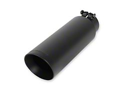 Flowmaster Angle Cut Double Wall Exhaust Tip; 4-Inch; Black Ceramic Coated (Fits 3-Inch Tailpipe)