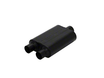 Flowmaster Super 44 Series; Dual In/Center Oval Muffler; 2.50-Inch Inlet/3-Inch Outlet (Universal; Some Adaptation May Be Required)