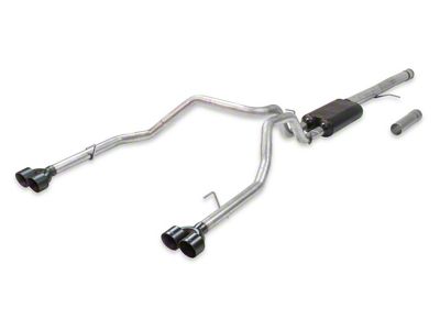 Flowmaster American Thunder Dual Exhaust System with Black Tips; Rear Exit (19-23 6.2L Sierra 1500 w/ Factory Dual Exhaust)