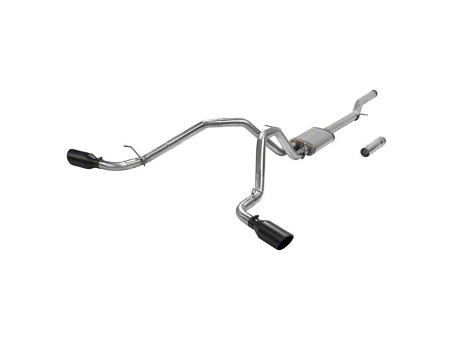 Flowmaster FlowFX Dual Exhaust System with Black Tips; Side Exit (14-18 5.3L Sierra 1500)