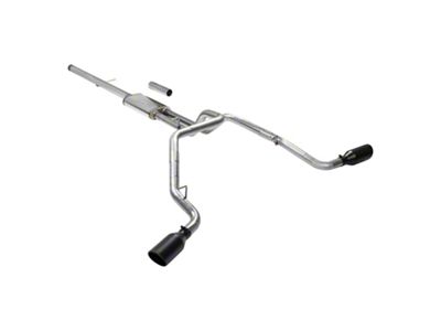 Flowmaster FlowFX Dual Exhaust System with Black Tips; Side Exit (19-24 5.3L Sierra 1500 w/o Factory Dual Exhaust)
